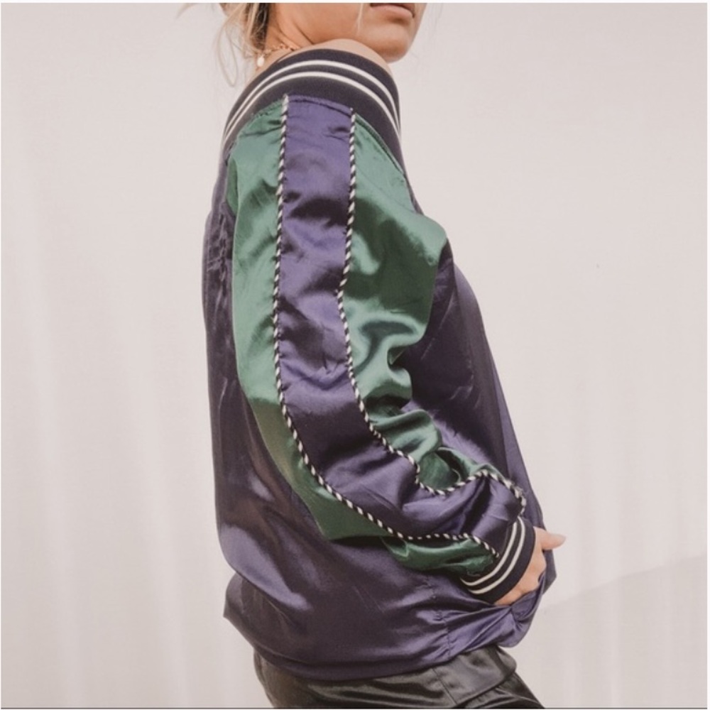 Akua by Jaase Satin Bomber Jacket - Picture 3 of 10